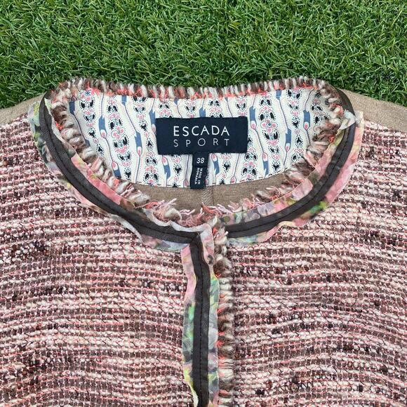 Escada Sport Women's Becky Tweed Blazer Jacket Size 38 - Picture 2 of 6
